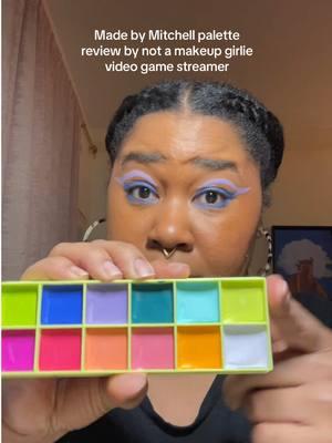 Tiktok shop got me y’all! I’m not a makeup girlie, just a humble video game streamer and Tube of You-er, but honestly I’m liking this Made by Mitchell Cosmetics paint palette thing on initial impressions.  #blacksimmer #review #streamer #Gaymer #gamer #tiktokpartner #TikTokShop 