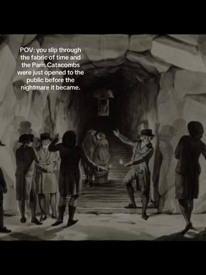 In the late 18th century, when officials began to recognize that traditional city cemeteries had become putrid, overflowing, deeply un-hygienic catastrophes, they began to create space with the graves of the Parisians who had been dead for decades or centuries, took their skeletal remains and tightly packed together into charniers (mass graves) built in the walls of the cemetery above ground. And during the mid-18th century, merchants and residents began to complain of fetid, horrifying odors emanating from the Innocents and infecting surrounding buildings. Most famously, in 1780, a restaurant owner named Gravelot was terrified to find that part of a mass grave had collapsed; the cellars of his restaurant on rue de la Lingerie were “invaded” by corpses.  To solve the problem of relocating millions of corpses from Les Innocents, city planners and officials had to get creative. They identified a vast network of underground limestone quarries, leading them to what it is today, The Catacombs. #fyp #popular #fypシ゚viral #pariscatacombs #creepy #traumacore #weirdcore #dreamcore #liminal #mystery #paris #catacombs #catacombsofparis #1900s #1900shistory #history 