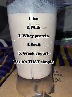 Don’t overcomplicate your protein intake #proteinrecipe #proteinsmoothie #proteinpowder #proteinsmoothierecipe 