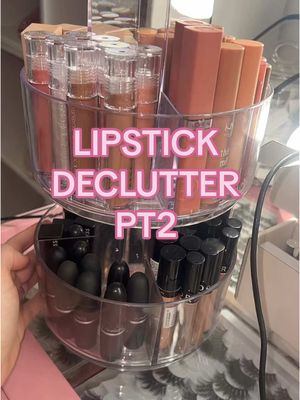 Lipstick declutter pt 2! 👏🏻👏🏻 #fyp #girlytok #girlythings #lipstick #lippie #lip #lipgloss #delcutter #decluttering #deinfluencing #deinfluence #vanitymakeup #vanityorganization #organization #organizewithme #nudelip #concealerlips #lipcombo #lipcombotutorial #lipcombos 