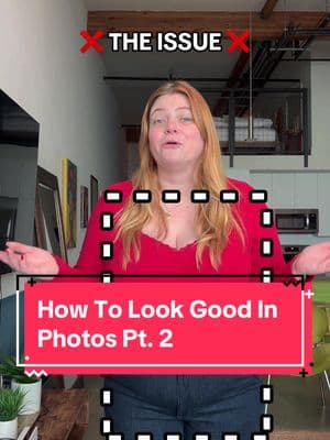 HOW TO LOOK GOOD IN PHOTOS PT. 2 📸 If you feel like you look boxy or awkward whenever you pose for photos, it’s probably because you’re not posing your shoulders! ❌THE ISSUE ❌ When we capture a photo, we’re taking a 3D human and compressing them into a 2D image — this is why it’s easier to look bulkier in a photo than you do in real life. In addition to this, whenever we have two of one body part, the viewer’s eye immediately draws a connection between both parts. So if these body parts are directly across from one another, the viewer’s eye will get trapped in the space between. ✅ THE SOLUTION ✅  Break up the lines of the body by positioning your shoulders at an angle. You can either lower one shoulder, or bring it backward. This will make your prose look more dynamic and break up the “boxiness” of your body. - #howtopose #posingtips #posingtipsandtricks  How to be photogenic. Posing tips. How to look good in photos.