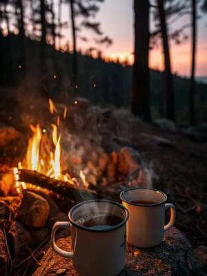 #Brewing memories under a forest sky#fyp ☕️😴