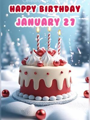 27 January Happy Birthday Song🎵 Happy Birthday WhatsApp Status 🎊 Happy Birthday Wishes 🎂 Join our community in sharing joy 🤩  #birthdaybyday #happybirthday #january27 #january27th #27january #january27birthday #birthday #january #hbd #Januarybirthday #birthday #birthdays #januarybirthdays #birthdaycake #celebrationavenue  #birthday #birthdaystatus #birthdaywishes #birthdaygreetings #happybirthdaysong #happybirthdaywishes #happybirthdaytoyou #happybirthdaytome #birthdaygreetings #birthdaygift  #birthdaygirl #birthdayboy #itsmybirthday #ai #aimusic #aiartwork #winterbirthdayparty