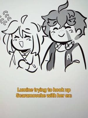 I really need to start making this au a comic huh bc this vid has lore I made behind it that none of y’all know #genshin #GenshinImpact #hoyocreators #lumine #ajax #childe #scaramouche #chiscara #chilumi #modernau #fyp #fypシ 