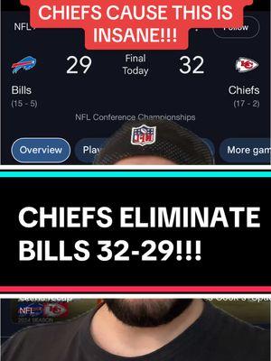 #greenscreen CHIEFS ELIMINATE BILLS 32-29!!! #fyp #nfl #football #sports #rant #viral #trending #opinion #chiefs #bills #kansascitychiefs #buffalobills #postseason #playoffs #wow #wtf #crazy #comeon #thissucks #SuperBowl #footballtiktok #sportstiktok 