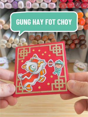 恭喜發財! Gung Hay Fot Choy! Making red envelopes for passing out lucky wishes! Wishing you a Happy Lunar New Year! May you be healthy, may you be happy, may you be safe and may you be loved. #mamaelephant #clearstamps #cutestamps #lunarnewyear