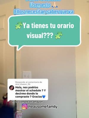 Respuesta a @ana_chavez_26 Yo lo compre en amazon pero lo eh visto tambirn aqui en el tik tok shop puedes buscarlo en la lupa 🙏🏻🧩 #autismo #fypシ゚viral #fyp #visualschedule #orariovisual #tea  #parati #autista #rutina #dayli 