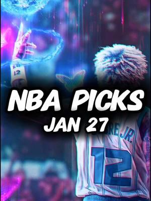 Monday (Jan 27th) NBA Picks🔒 #nbapicks #nbalocks #nbabets #prizepicksnba  NBA picks today January 27 nba picks 