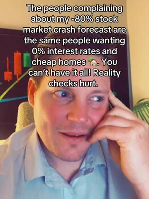 Can’t have it all! How do you think we will eventually get low interest rates and cheap homes again? Oh yea, a massive market crash. 🏡 #stockmarketcrash #interestrates #homeprices #genzfinance 