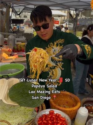 1/24-1/26 San Diego Tết Festival Celebration (I will be there on Friday, and Sat). Khao Poon will be available on Sat only! Tết 🧧 Lunar New Year 🎊🎉 San Diego📍I will be @laomazing_eats Guest Chef Making My Khao Poon (Sat Only) & Papaya Salad for Lao Mazing Eats. Would be awesome to meet Everyone in the San Diego Area.  I know a lot of My Vietnamese Supporters have been wanting to to try My Khao Poon & Papaya Salad for a very Long Time. Here is your Chance.  Save this Video for Later or Tag 🏷️ a Friend to try Khao Poon for the First time with 🙏🏻🙌🏻🍜🌶️🔥 1/31-2/2 Tết San Diego (I will be there on Friday, and Sat) Khao Poon will be available on Sat only! NTC Park at Liberty Station  2455 Cushing Rd San Diego, CA 92106 Lao Mazing is known for Her Lao Sweets, she will have her Nam Van (Chè Thái) Mango 🥭 Sticky Rice 🍚. These will be available for Purchase and as well as other items such as Lao BBQ Meats (Chicken, Lao Sausage, Beef Steak) Pepper Dip Sauce Jeow Som, and Sticky Rice. She will also have Boba 🧋 Available for Purchase as well.   #ລາວ #ອາຫານລາວ #laofood #tiktoklaos #thaifood #cambodianfood #vietnamesefood #tiktokthailand  #tiktokkhmer #hmong #hmongfood #tiktokhmong #tiktokthailand #tiktoklaos🇱🇦 #tiktokcambodia #tiktokkhmer #khmer #khmerfood #thailand #Recipe #thaistreetfood #papaya #papayasalad #fyp #fypシ #foryou #mrintharriss #khaopoon #khaopieksen #jeowsom #laos #foryoupage #part1 #laab #longervideo #longervideos #1min #ອາຫານ #ແຈ່ວ #ເຂົ້າປຽກ #ເຂົ້າປຸ້ນ 