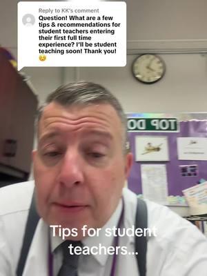 Replying to @KK  Student teachers, listen up! 💡 1️⃣ Be on time (seriously, it matters). ⏰ 2️⃣ Ask your cooperating teacher, ‘What can I do to help?’ 📝 3️⃣ Be a sponge—watch, learn, repeat. 🧽👀 You’re here to grow, so make every moment count! 🌱 #StudentTeacherTips #FutureTeachers #TeacherLife