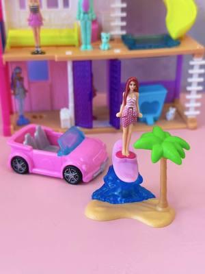 🧊💦 Mini Barbie Land color change 🏄‍♀️🩷.  #barbie #barbiedoll #colorchange #waterplay #miniature #minibarbie