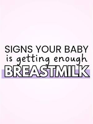 Am I producing enough breast milk? 🍼 Do I have low milk supply? 🔻 How do I boost milk supply? 🆙 These are amongst some of the MOST popular and common questions new breastfeeding moms find themselves searching the internet for or contacting lactation consultants over.  I get it - the thought of your baby being hungry is AGONIZING! 😭 Here’s how to know if your baby is getting enough milk.  👶🏻 They are having at least 6 wet diapers in a 24 hour period (should be light yellow)  👶🏻 Baby is gaining weight 👶🏻 Baby seems content after feeding - not dissatisfied or stressed But if you still want more on milk supply - I created an entire video about how to boost milk supply and understanding how to establish a milk supply right from the start.  Head to my website and sign up for my free breastfeeding course for step by step breastfeeding tutorials ♥️ #milksupply #breastmilk #howtoboostsupply #breastfeeding #breastfeedingtips #breastfeedingjourney #breastmilksupply #breastfeedingconcerns #breastfeedingstruggles #breastfeedingmama 