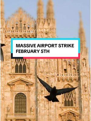 🚨 Plan ahead as MASSIVE airport strike coming to Italy on February 5th! #exploringitaly #italy #italia #italytraveltips #italytravel #visititaly 