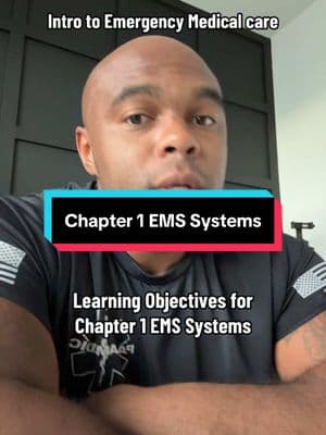 Good morning class. Here are your learning objectives for Chapter 1 EMS Systems. Make sure you have completed the discussion board before class tonight. #hillmantok #tiktokuniversity 