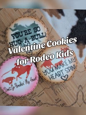 Cute & Easy Valentine Cookies for Rodeo kids. A lil airbrush, a lil stencilin, and you have a cute & tasty Valentine ❤️🤎🩷 #sugarranch #cookiedecorating #cookieideas #sweettreats #valentinesdaygiftideas #rodeo #bulls #breakaway #roping  #western #cowboy #bakingtips #arizona 