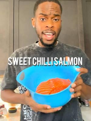 BLACK RACHEL RAY BACK w/ SWEET CHILLI SALMON ‼️🔥 #moddagod #fyp #sweetchillisalmon #cookingwithkya #cooktok 