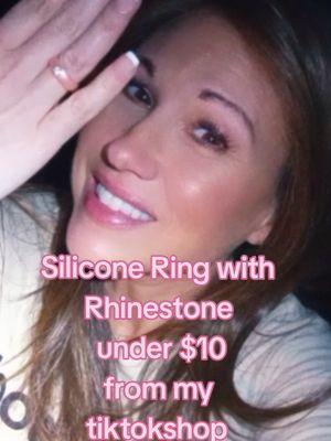 Silicone Ring with Rhinestone under $10 from my tiktokshop  #siliconering #siliconeringwithrhinestone #4urings20  @4Urings 