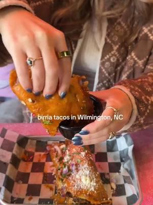 My fav birria tacos are at taco baby in downtown wilmington, NC! Mention me for $$ off! #thingstodoinwilmingtonnc #downtownwilmington #wilmingtonfoodies #wilmingtonnc 