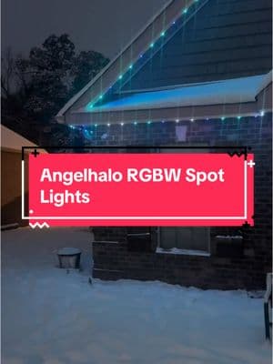 #CapCut is back and I have new lights! Not a bad week. 🥳 #spotlight #app #colorchanging #landscape #homeimprovement #shop #snow #alabama #angelhalo 