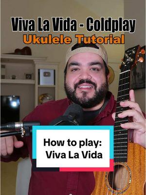 How to play Viva La Vida by Coldplay with this easy Ukulele Tutorial video 🎸 #ukuleletiktok #ukuleletutorial #vivalavida #coldplay #youcanukewithus 