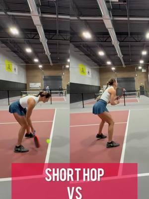 🎥👀 Look closely at these two videos—can you spot the difference? It’s subtle, so pay attention! 👉 On the left, I’m doing a short hop dink—a defensive shot meant to slow the game down. 👉 On the right, I’m stepping off the line, focusing more on precision and power, aiming to get my opponent to pop their dink up so I can execute a speedup. At first glance, these shots might look similar, but they serve very different purposes. 🤔 Are you putting this kind of thought into your shots, or are you just trying to survive and make it to the next one?  No wrong answer, but if you want to level up your game, start recognizing these differences and applying them when you play! Which shot do you use more often? Let me know in the comments! And if you’re ready to elevate your game, save this post for your next practice session! 🙌 • • • • • • • #pickleball #pickleballaddict #pickleballer #pickleballwarmup #pickleballtips #pickleballshots #pickleballtechnique #pickleballaddiction #pickleballusa #pickleballislife #pickleballtiktok #pickleballtiktoks #pickleballtok 