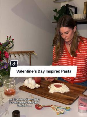 Valentine’s Day inspired pasta ❤️🩷 #homemadepasta #ValentinesDay #heartshapedpasta #heartpasta #pasta #pastamaking #DinnerIdeas #pastaideas 