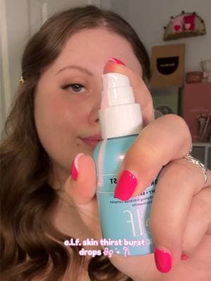 elf skin thirst burst drops aka your secret to a glowy base 🎀💟🩵  @e.l.f. Cosmetics  #elfskin #elfskincare #elfthirstburst #glowdrops #glowyskin #glowyskincare #makeupprep  #glowybase #skincareproduct #affordableskincare #affordablebeauty #drugstoremusthaves 