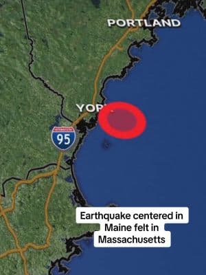 DID YOU FEEL IT? Much of New England, including many areas of Massachusetts felt a rumble on Monday morning from an earthquake centered off the coast of York, Maine.  #boston25 #boston25news #boston #boston25weather #earthquake #newengland #newenglandweather #maine  @ShiriSpear 