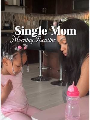 We be in here just doing what we gotta do to make it out the door lol!  Our morning routines are pretty steady but the actual Flo depends how much energy we both wake up with 🫠 This morning I had a spark and went out right before I woke her up so we were late! lol Try again tomorrow!  #singlemom ##singlemomsoftiktok##girlmom##morningroutine##grwm##toddlermom##breakfastideas##schooldays##mommydaughter##toddlersoftiktok##toddler##morningswithkids##dallas##mommyselfcare##wfhmom