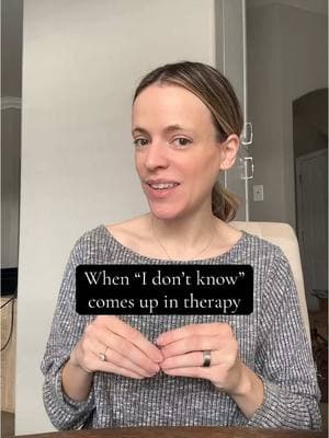 “I don’t know” is welcome in therapy!!!  #therapistsontiktok #therapysessions #fypシ 