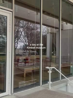 museums were legit invented for gloomy Sundays and you cant tell me otherwise. #kimbellmuseum #fortworthtexas #thingstodoinfortworth #dfwguide #artmuseum #weekendactivities #museumdate #museumtok 