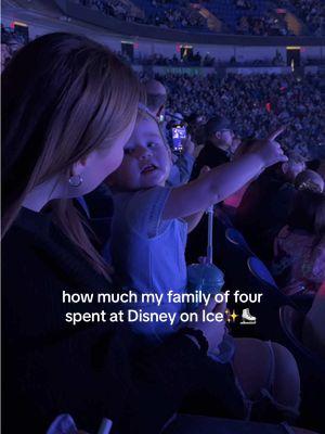 it all adds up so quick! total is at the end!✨ #disneyonice #howmuchitcosts #howmuchispent #whatispent #whatispendinaday #familyoffour #familyouting #disney #budgeting #disneyonice2025 