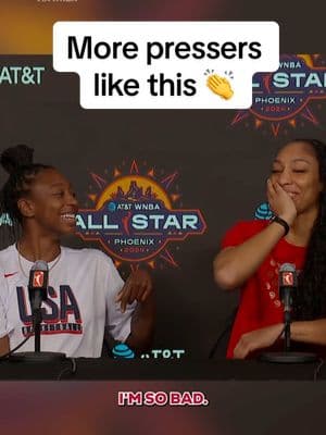 @A’ja Wilson and Jewell being #teammates means more pressers with unmatched #energy 😂 #funny #WNBA #womensbasketball #lasvegasaces 