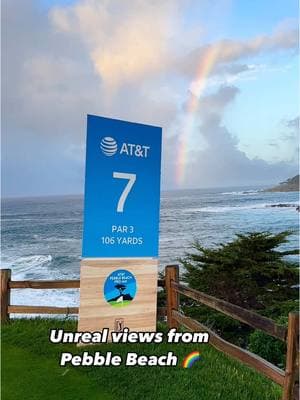 Pebble awaits. 😍 #golf #pebblebeach #PGATOUR #pebblebeach #attpebblebeachproam #rainbow 