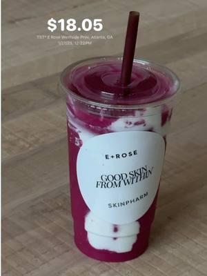 If you’ve been wanting to try an erewhon smoothie head over to E+Rose new location in ATL🎀 I ordered the ‘Best in Glow’ w/ collagen because it’s a dupe for Hailey Bieber’s smoothie! - - - - #erewhon #erewhonsmoothie #haileybiebersmoothie #atlanta #atlantainfluencer #placestovisitinatlanta #atl #dupe #fy 