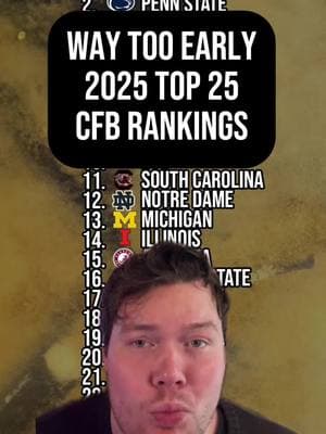 Way too early Top 25 college football rankings #cfb #CollegeFootball #top25 #cfbrankings 