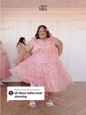 Replying to @mizuniki All our pretty ladies in the Sweetheart Dress (XXS-6X) ❤️ #inclusivefashion #ValentinesDay #vday #VDayOutfit #plussizefashion #jessakae 