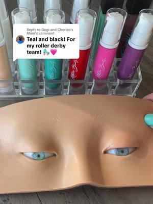 Replying to @Gogi and Chorizo’s Mom Thank you for the color recommendation! 🥰  #indiemakeup #eyeshadow #tealmakeup #blackmakeup #blackandtealmakeup #mattemakeup #makeupasmr #asmr #satisfyingvideo 