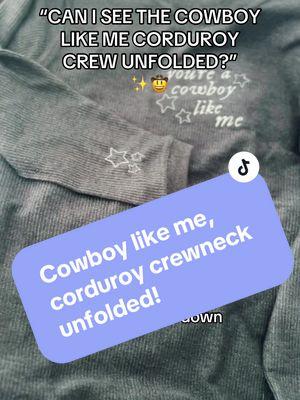 Hope this helps. Let me know if you guys have any more questions! #cowboylikeme #cowboylikemeembroiderersweater #swiftie #tswift #cardigan #lovercardigan #corduroy 