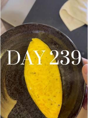 Day 239 - breakfast omelette (its seasoned with pepper) #omurice #breakfast #cooking 