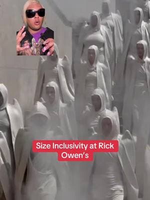 Rick Owen’s size inclusivity is rarely talked about which honestly is kind of a cool thing because it shows how it’s natural with the brand #rickowens #rickhead #fashionblogger #dailylookbook #fashionstylist #yacobknowsbest #sizeinclusive #fashionweek 