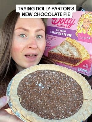 TRYING DOLLY PARTON’S NEW CHOCOLATE PIE! 🥧🍫 love @Dolly Parton so much 💖 #dollyparton #chocolate #pie #brownies #dessert #newfood #krogerfinds #groceryshopping #groceryhaul #foodfind #chocolatepie #chesspie #snacks #foodreview #tastetest #snackreview #morganchomps 