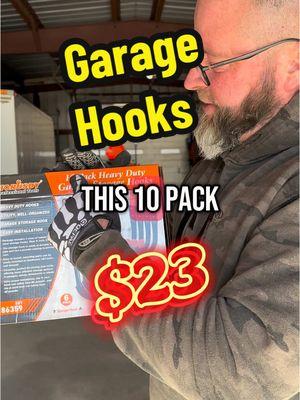 10 Pack Garage Hooks #garage #organized #wallhooks #garageorganization #powercord #airhose #TikTokShop 