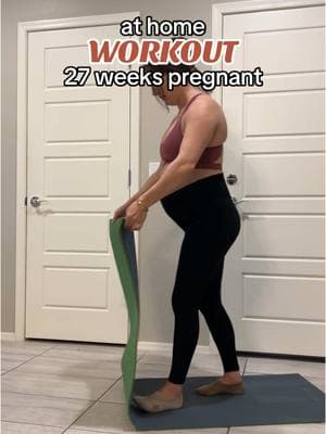 Minimal equipment at home workout! #pregnant #pregnantlife #pregnancyworkout #prenatalworkout #thirdtrimester #athomeworkout #laborprep #postpartumprep