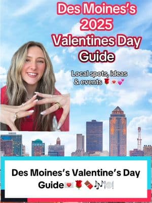 Your Valentine’s Day Guide in Des Moines, IA 🌹💌💝🍝🎶 SAVE this for later…. Valentine’s Day is coming up! From dinner recommendations to gift ideas and weekend events… I did the research so you don’t have to! 🫶 ☕️ Coffee - Northern Vessel 🍽️ Dinner Recommendations - Aposto, Lucca, Flora 🛍️ Tangible Gifts - May Eleven, Eden, & Fontenelle Supply Co 🧑‍🍳 Experience Gifts - Iowa Home Kneads, Cooking with Alessandra, Rose Farm 🎶 Events - Parmalee (Val Air Ballroom), Harry Potter with Live Symphony (Civic Center), Candlelight Concert (Scottish Rite Consistory) And since I forgot—Le Mie Bakery would be my go-to for all things SWEETS 🍫🧁🍰🍬 #desmoines #desmoinesiowa #ValentinesDay #thingstodoindesmoines 