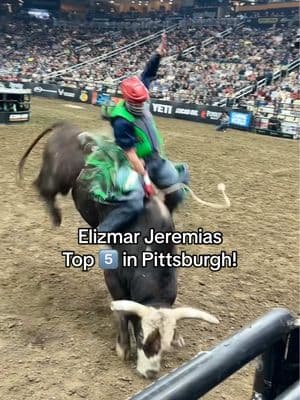 @elizmarjeremias brought home a Top 🖐️ finish in Pittsburgh! #pbr #bullriding #letfreedomride #americasbullridingteam 