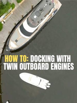 HOW TO: Docking With Twin Outboard Engines  If you need to gain confidence docking to keep everyone safe on your boat 🛥️, DM us for more info on private boating instruction 👨🏼‍✈️ #howtoboating #howto #boating #boat #yachting 