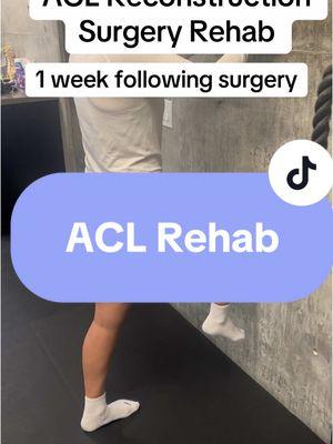 ACL Reconstruction Surgery Rehab: 1 week following surgery big thing is learning how to walk again. Here is one drill we like to use following ACL surgery to help you learn how to walk again #aclsurgery #aclrehab #aclreconstruction #aclrehabilitation #aclrecovery #physicaltherapy 