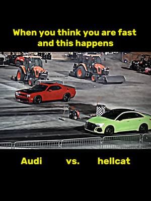 when you think you are fast and this happens #drag #race #dodgedemon #hellcat #audi 